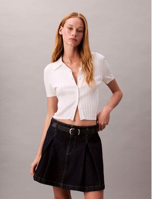 Falda-Vaquera-Calvin-Klein-Plisada-Mujer-Azul-47C717G-401