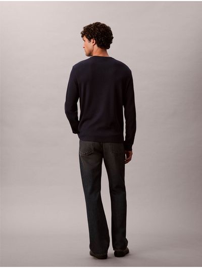 Sueter-Calvin-Klein-Waffleado-Hombre-Azul-Oscuro-40EM217-410