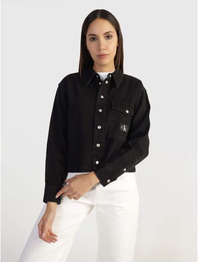 Sobrecamisa-Calvin-Klein-Mujer-Negro