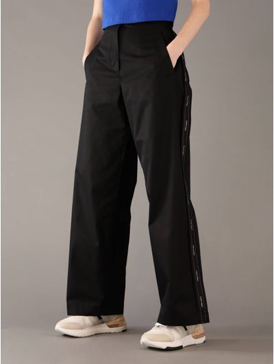Pantalon-Calvin-Klein-Jeans-con-Logotipo-Franja-Mujer-Negro-44D612G-001