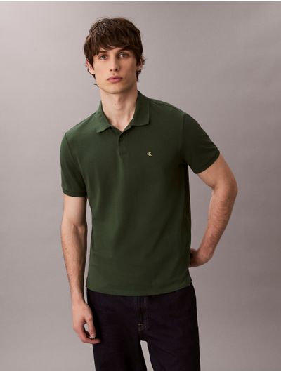 Polo-Pique-con-Monograma-Calvin-Klein-Hombre-Verde-40EM269-303