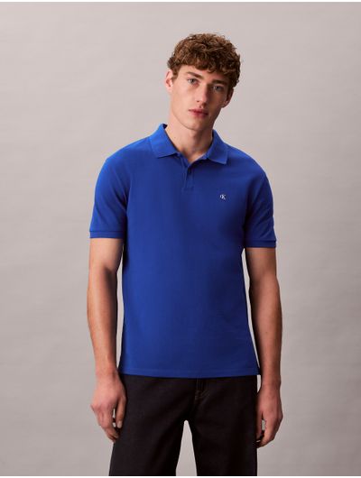 Polo-Pique-con-Monograma-Calvin-Klein-Hombre-Azul-40EM269-402