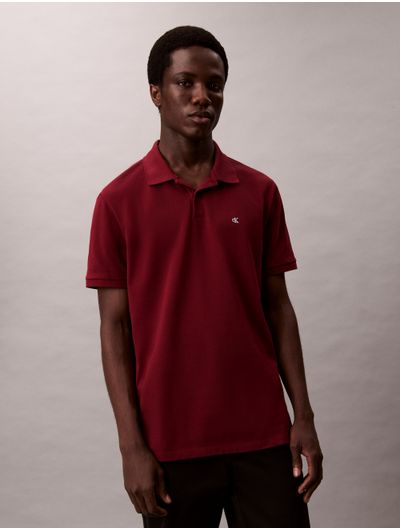 Polo-Pique-con-Monograma-Calvin-Klein-Hombre-Rojo-40EM269-602