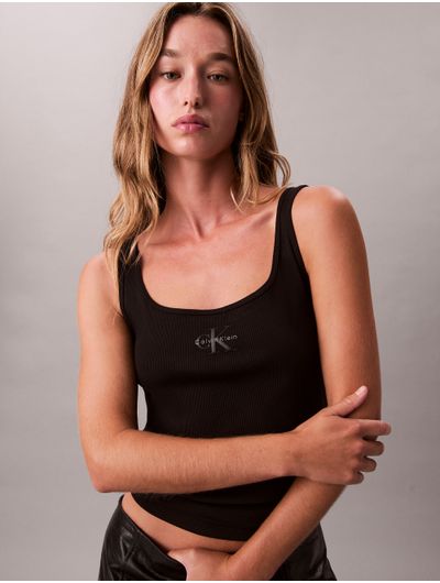 Tank-Top-de-Punto-Calvin-Klein-Mujer-Negro-47A804G-001