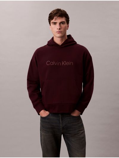 Sudadera-Calvin-Klein-Logo-con-Capucha-Hombre-Rojo-4LD229G-601