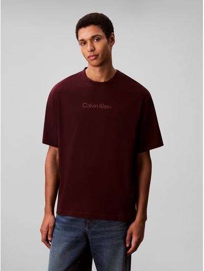 Playera-Logotipo-Calvin-Klein-Hombre-Rojo-4LD230G-601