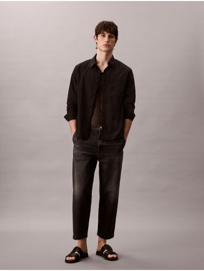 Jeans-Calvin-Klein-Tumbled-Ajustados-Cropped-90s-Hombre-Negro-4RC741G-001