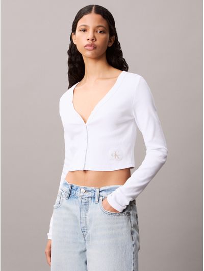 Cardigan-de-Canale-Calvin-Klein-Mujer-Blanco-47C204G-110