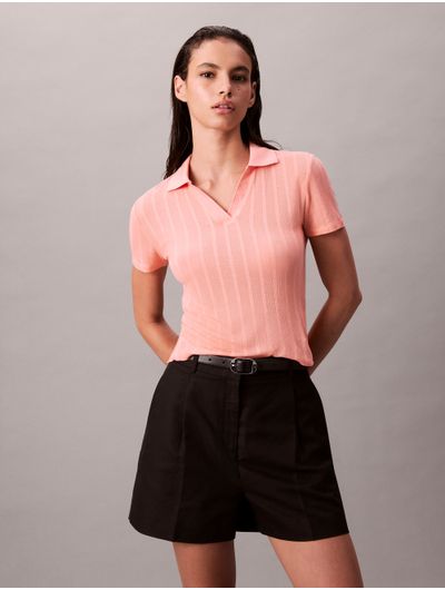 Polo-Calvin-Klein-Pointelle-Mujer-Rosa-47C210G-800