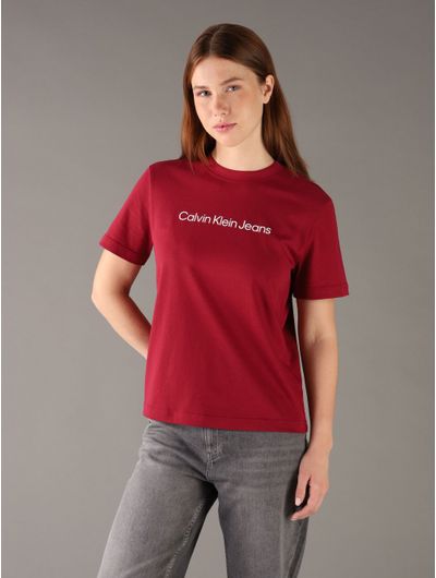 Playera-Calvin-Klein-con-Logotipo-Estampado-Mujer-Rojo-47C912G-601