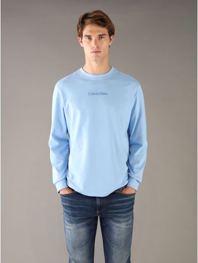 Playera-Calvin-Klein-con-Logotipo-Estampado-Hombre-Azul-4LD232G-430