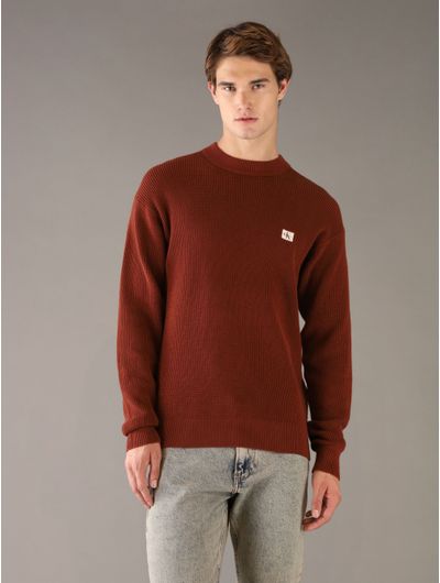 Sueter-Calvin-Klein-Monologo-Bordado-Hombre-Cafe-4RD313G-601