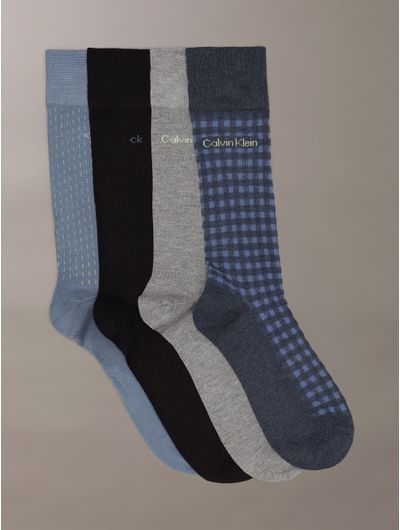 Calcetines-Calvin-Klein-Lightweight-Crew-Paquete-4-Pares-Hombre-Multicolor-CKM253DR08-002