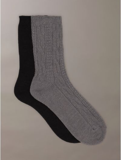 Calcetines-Calvin-Klein-Cozy-Full-Cushion-Crew-Paquete-2-Pares-Mujer-Multicolor-CKW253FZ02-001