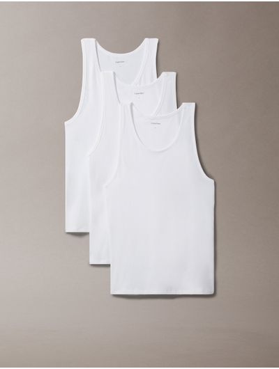 Tank-Top-Calvin-Klein-Paquete-de-3-Hombre-Blanco-NB4184-110