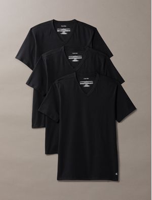 Playeras-Cuello-V-Calvin-Klein-Paquete-de-3-Hombre-Negro-NB4186-002