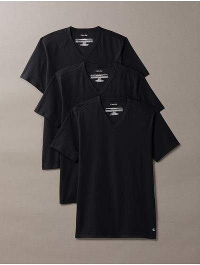 Playeras-Cuello-V-Calvin-Klein-Paquete-de-3-Hombre-Negro-NB4186-002