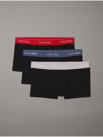 Low-Rise-Trunk-Calvin-Klein-Icon-Cotton-Stretch-Paquete-de-3-Hombre-Negro-NB4389-840