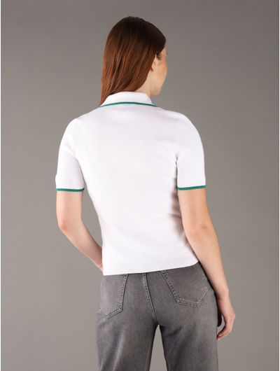 Polo-Calvin-Klein-con-Logo-Bordado-Mujer-Blanco-44D304G-110