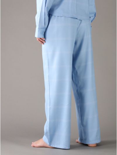 Pantalon-de-Pijama-Calvin-Klein-Logo-Bordado-Mujer-Azul-QS7478-430