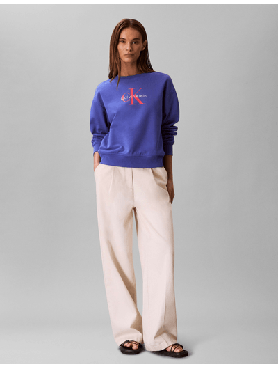 Sudadera-Logotipo-Calvin-Klein-Mujer-Azul-47B234G-500