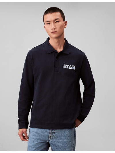 Polo-de-Jersey-Gamuzado-Calvin-Klein-Hombre-Azul-4RD227G-410