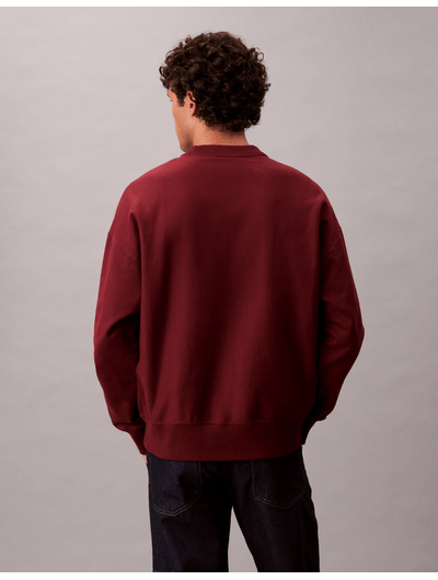 Sudadera-de-Felpa-Monograma-Calvin-Klein-Hombre-Rojo-4RC277G-601