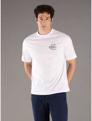 Playera-Calvin-Klein-Jeans-Logotipo-Monograma-Hombre-Blanco-4RC856G-110