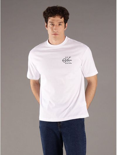 Playera-Calvin-Klein-Jeans-Logotipo-Monograma-Hombre-Blanco-4RC856G-110