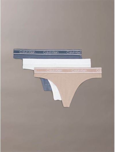 Tangas-Calvin-Klein-Viscose-Cotton-Blend-Paquete-de-3-Mujer-Multicolor-QP2574O-421