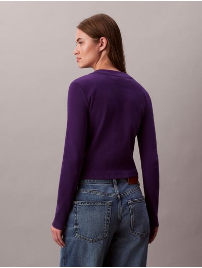 Playera-Manga-Larga-Monograma-Calvin-Klein-Mujer-Morado-47A803G-500