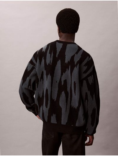 Sueter-de-Jacquard-Abstracto-Calvin-Klein-Hombre-Azul-Oscuro-4RD310G-410