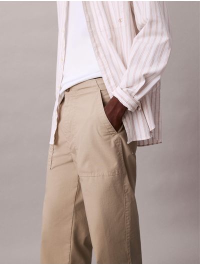 Pantalon-Relaxed-Calvin-Klein-Ripstop-Hombre-Beige-4RB607G-240