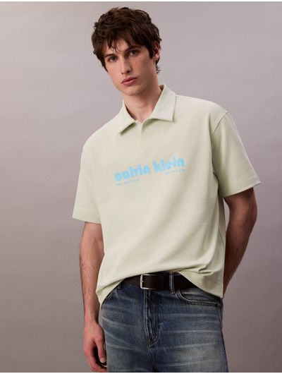 Polo-Manga-Corta-Calvin-Klein-de-Felpa-Hombre-Verde-4RC243G-250