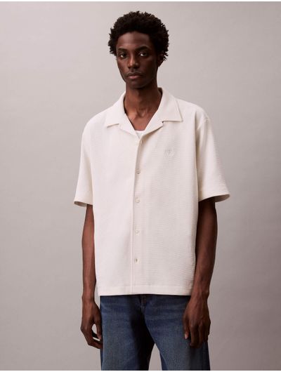 Camisa-Camp-Pique-Waffle-Calvin-Klein-Hombre-Blanco-4RC247G-100