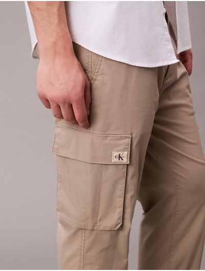 Pantalon-Cargo-Calvin-Klein-Skinny-Ripstop-Hombre-Beige-4RC617G-200
