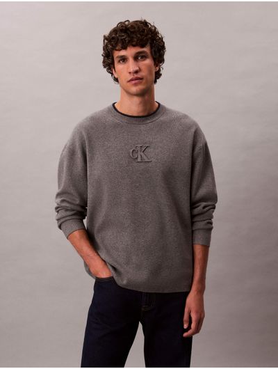 Sueter-Monograma-en-Relieve-Calvin-Klein-Hombre-Gris-4RD300G-030