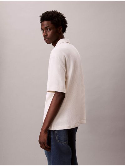 Camisa-Camp-Pique-Waffle-Calvin-Klein-Hombre-Blanco-4RC247G-100