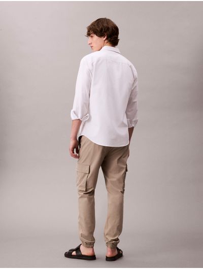 Pantalon-Cargo-Calvin-Klein-Skinny-Ripstop-Hombre-Beige-4RC617G-200