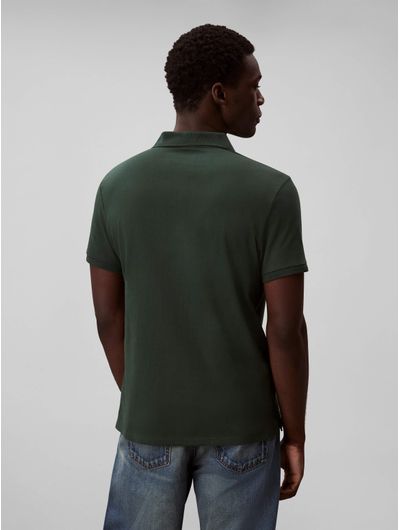 Polo-Clasica-de-Monograma-Calvin-Klein-Hombre-Verde-4RD255G-301