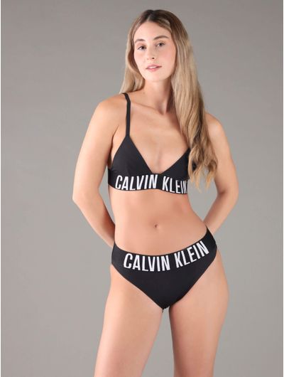 top-calvin-klein-de-traje-de-baño-mujer-negro