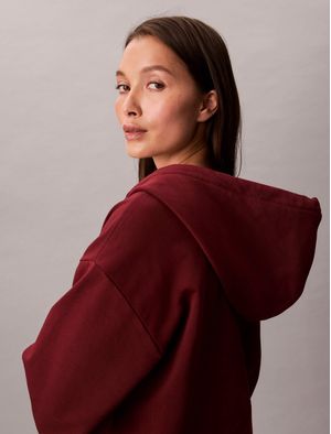 sudadera-con-cierre-calvin-klein-mujer-rojo