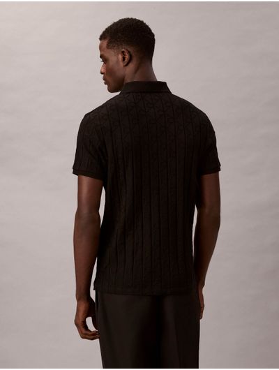 polo-jacquard-de-emblema-calvin-klein-hombre-negro