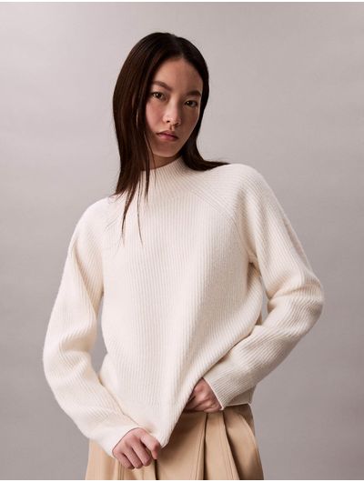 Sueter-Calvin-Klein-Pullover-Lana-Mujer-Beige-44D372G-100