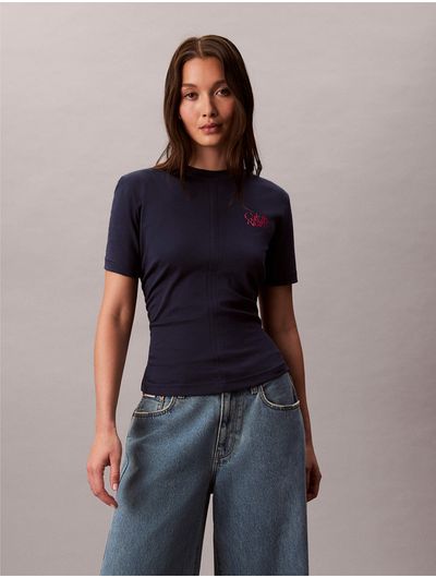 Playera-Grafica-Calvin-Klein-Mujer-Azul-Marino-47D211G-410