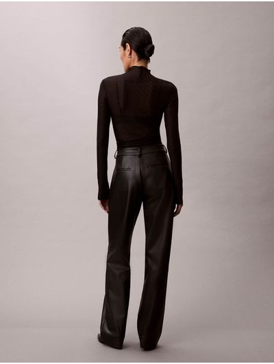 Pantalon-Plisado-de-Cuero-Sintetico-Mujer-Negro-44D666G-001