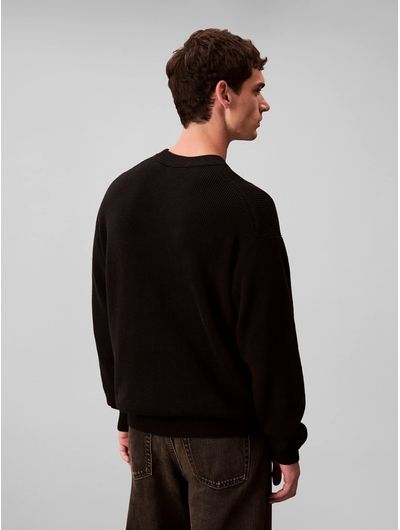 Sueter-Waffleado-Calvin-Klein-Hombre-Negro-4RD313G-001