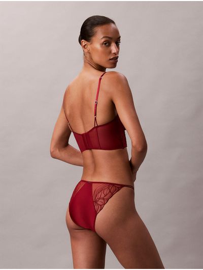 Bikini-Calvin-Klein-Floral-Lace-Mujer-Vino-QF8353-601