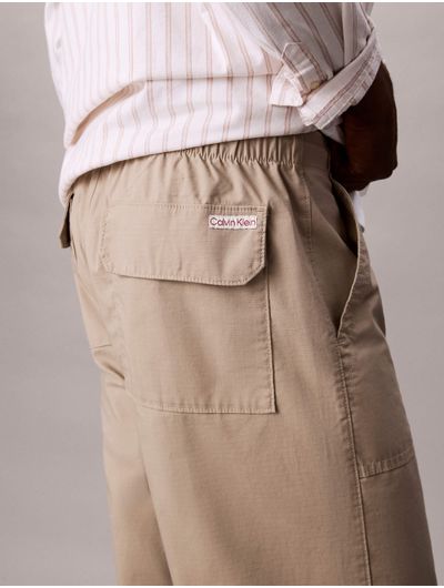 Pantalon-Relaxed-Calvin-Klein-Ripstop-Hombre-Beige-4RB607G-240