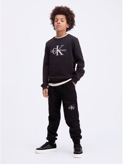 Pantalon-Cargo-Calvin-Klein-Nino-Negro-IB0IB02597-BEH